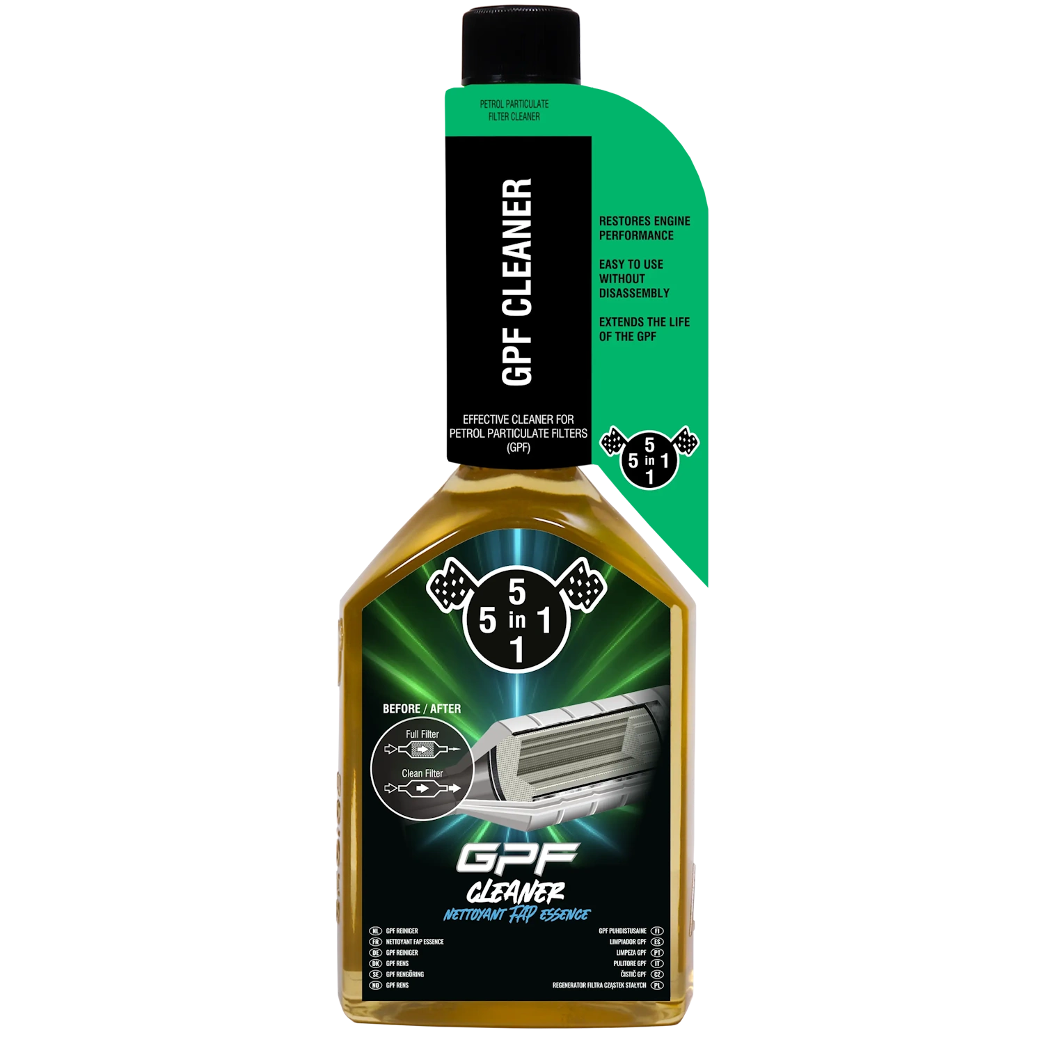 Solutie curatare filtru de particule pe benzina (GPF) 5IN1, 310 ml